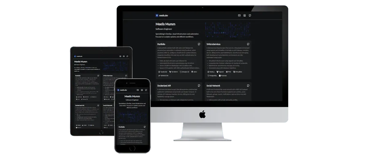 Screenshot of Astro Portfolio project